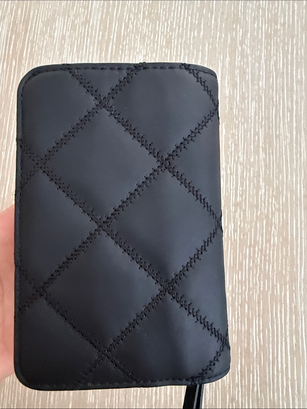 Tory Burch Willa Matte Black Quilted Zip-Around Wallet with Logo Bifold Wallet - Picture 8 of 10